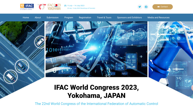 IFAC World Congress 2023, Yokohama, JAPAN スクリーンショット